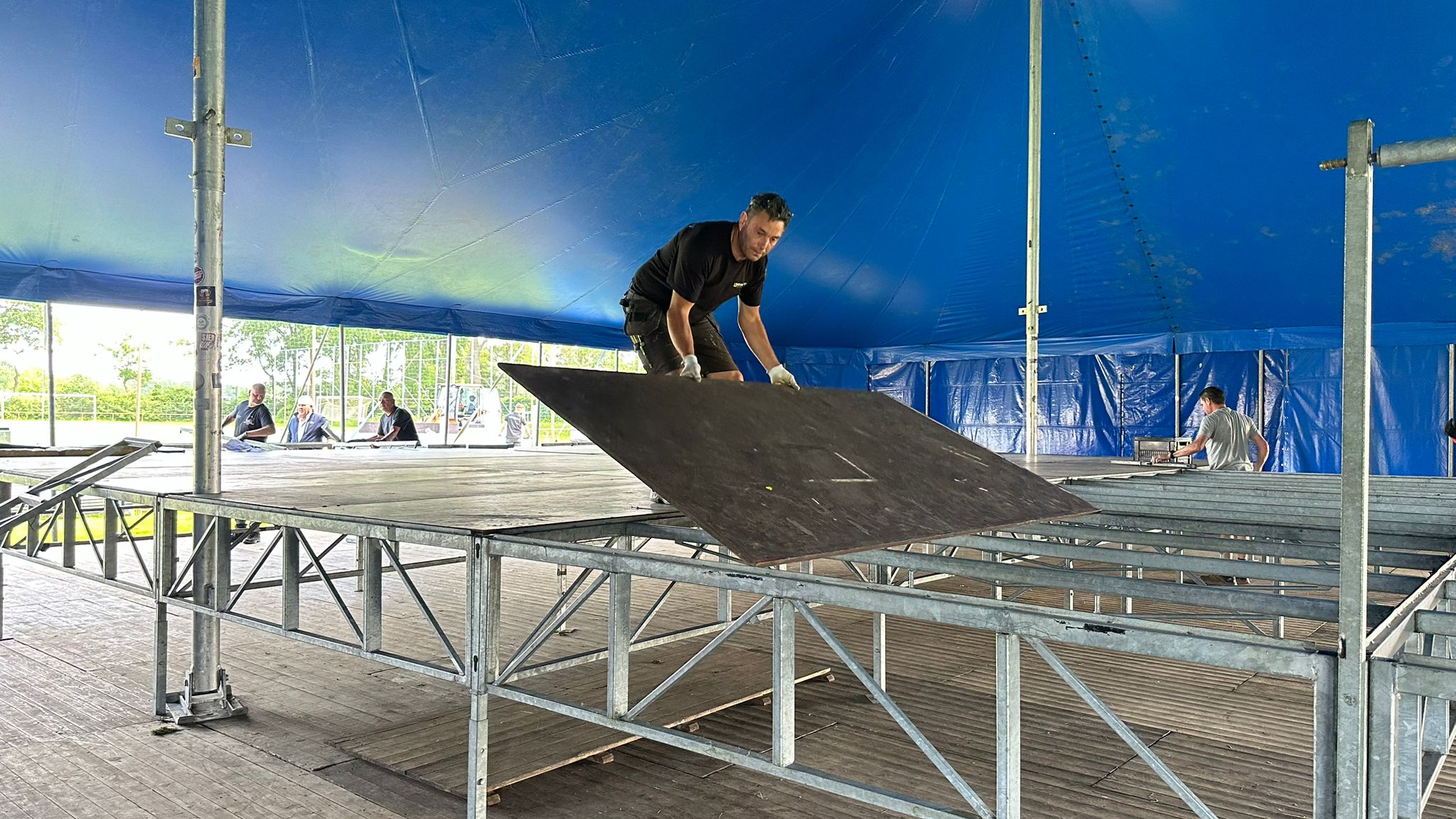 Podium Groen Gras Festival Lepelstraat.