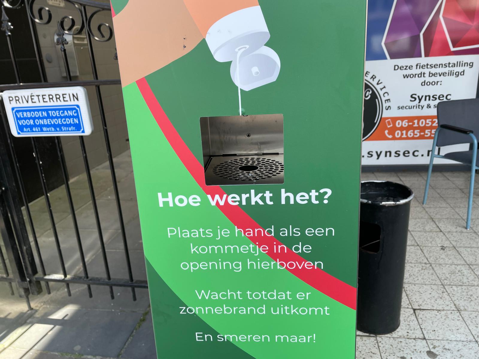 Uitleg over de werking van de zonnebrandpaal in Roosendaal