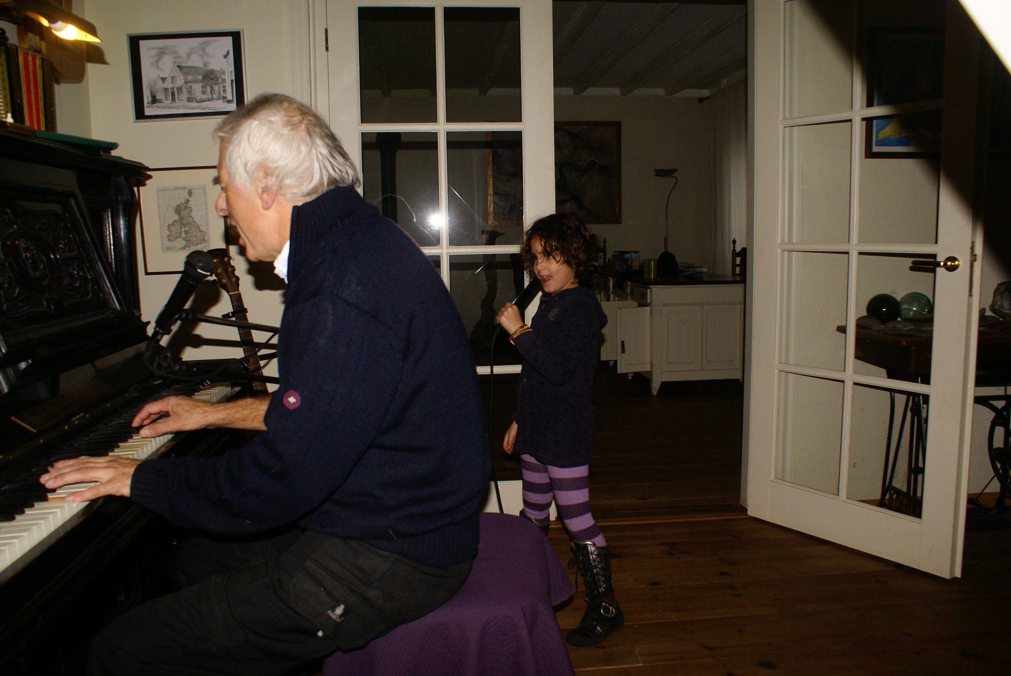 Sanna samen met haar opa