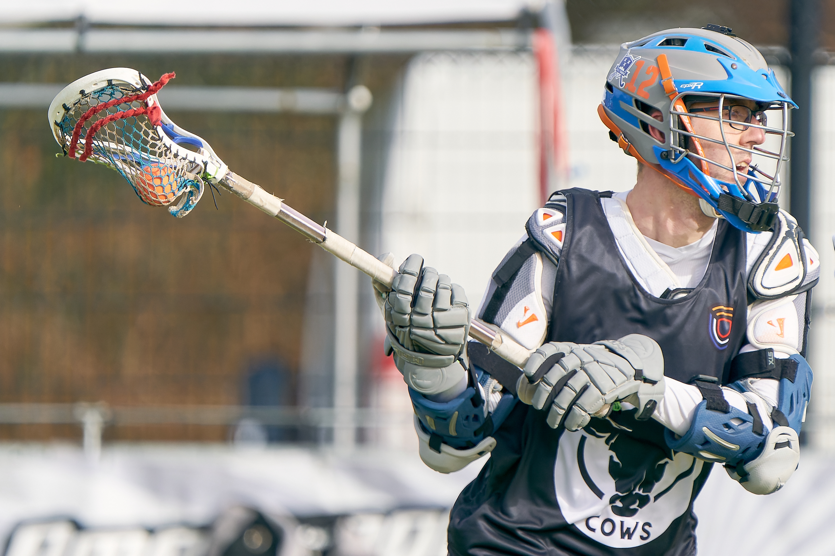 Daniël Sterenborg tijdens een Lacrossewedstrijd. Foto: Archief Daniël Sterenborg.