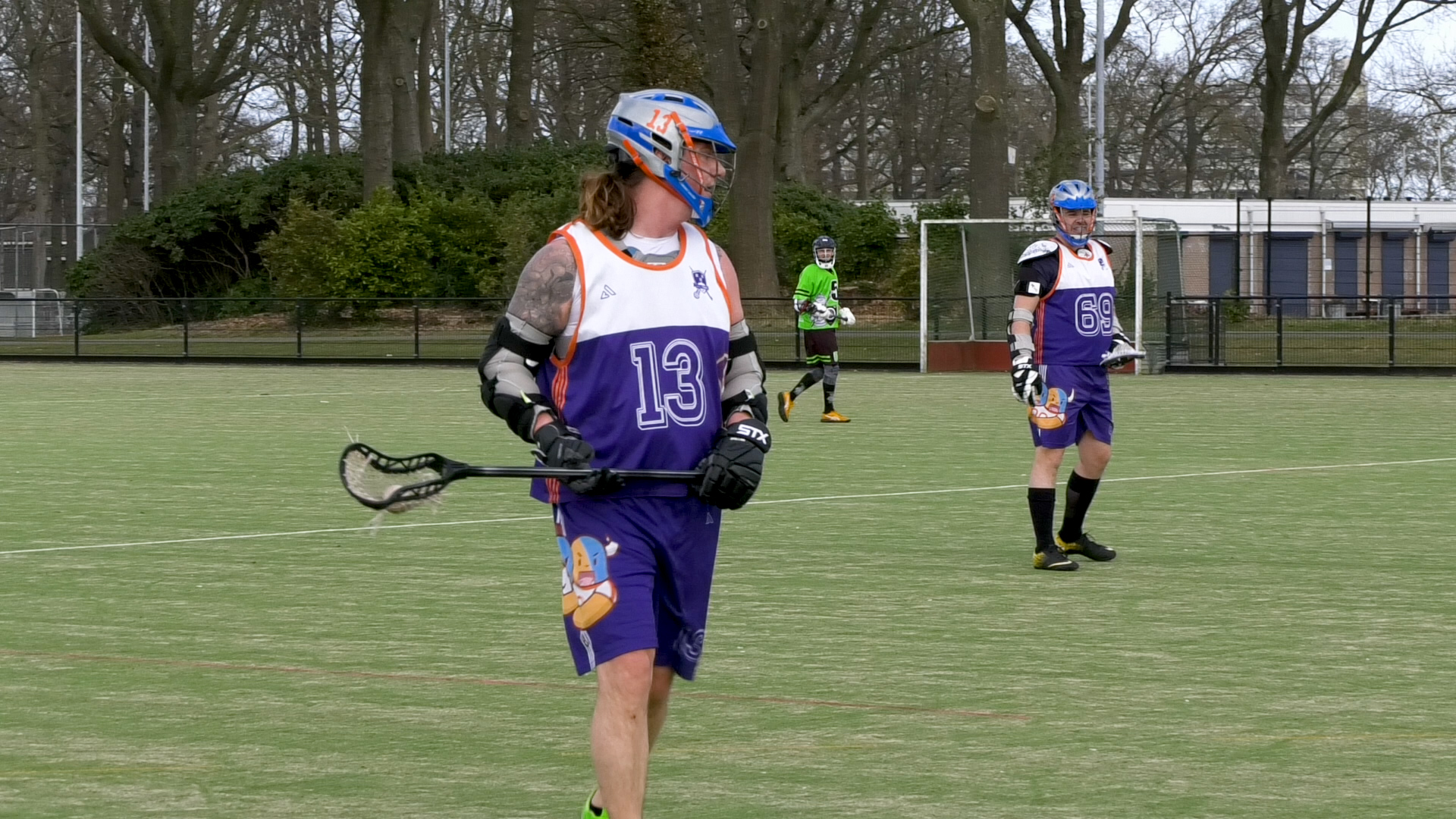 Sylvain Nuijten tijdens de wedstrijd op zondagmiddag.