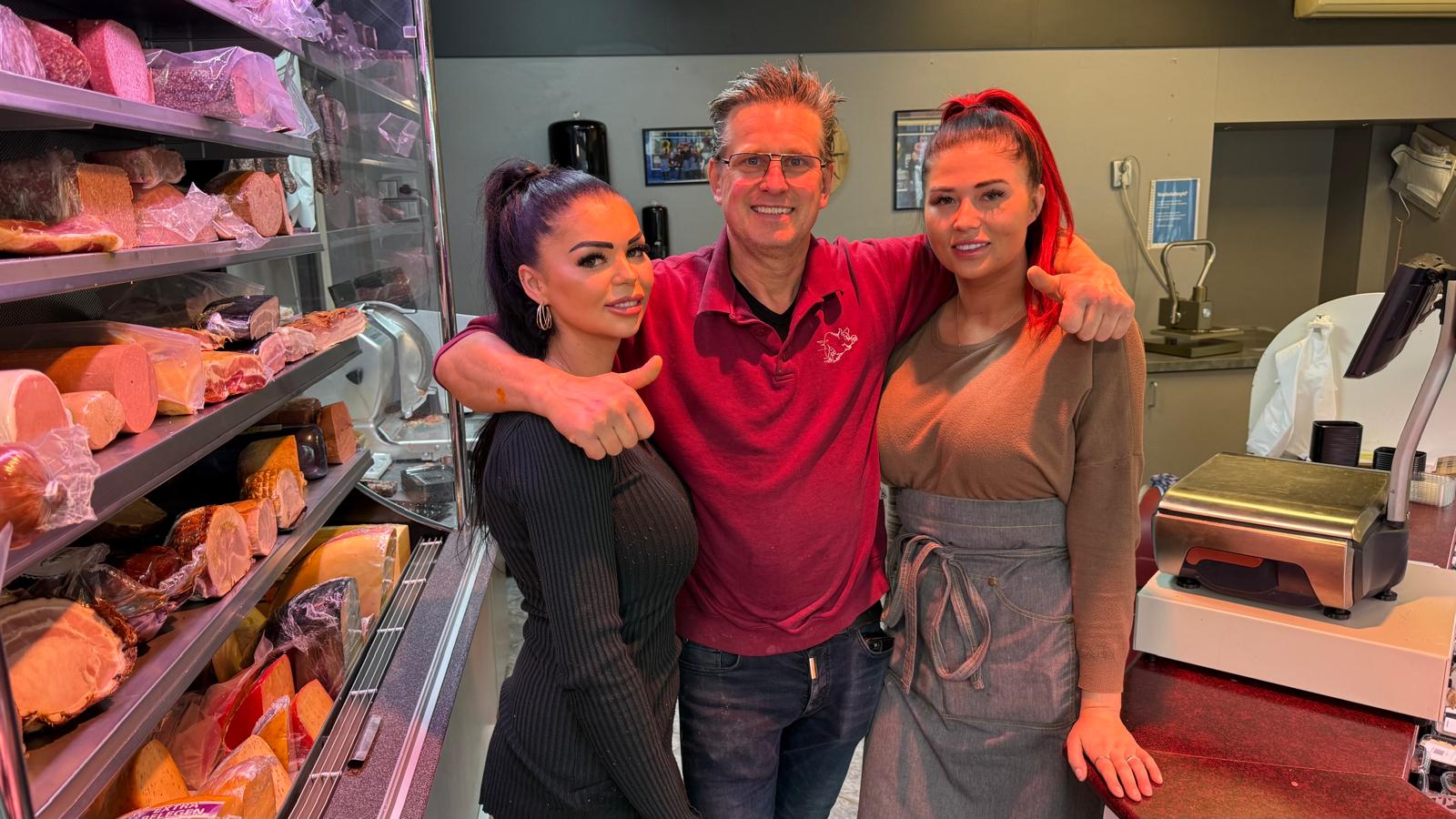 Esmee, Maurice en Aboney Heeren van Slagerij Heeren.