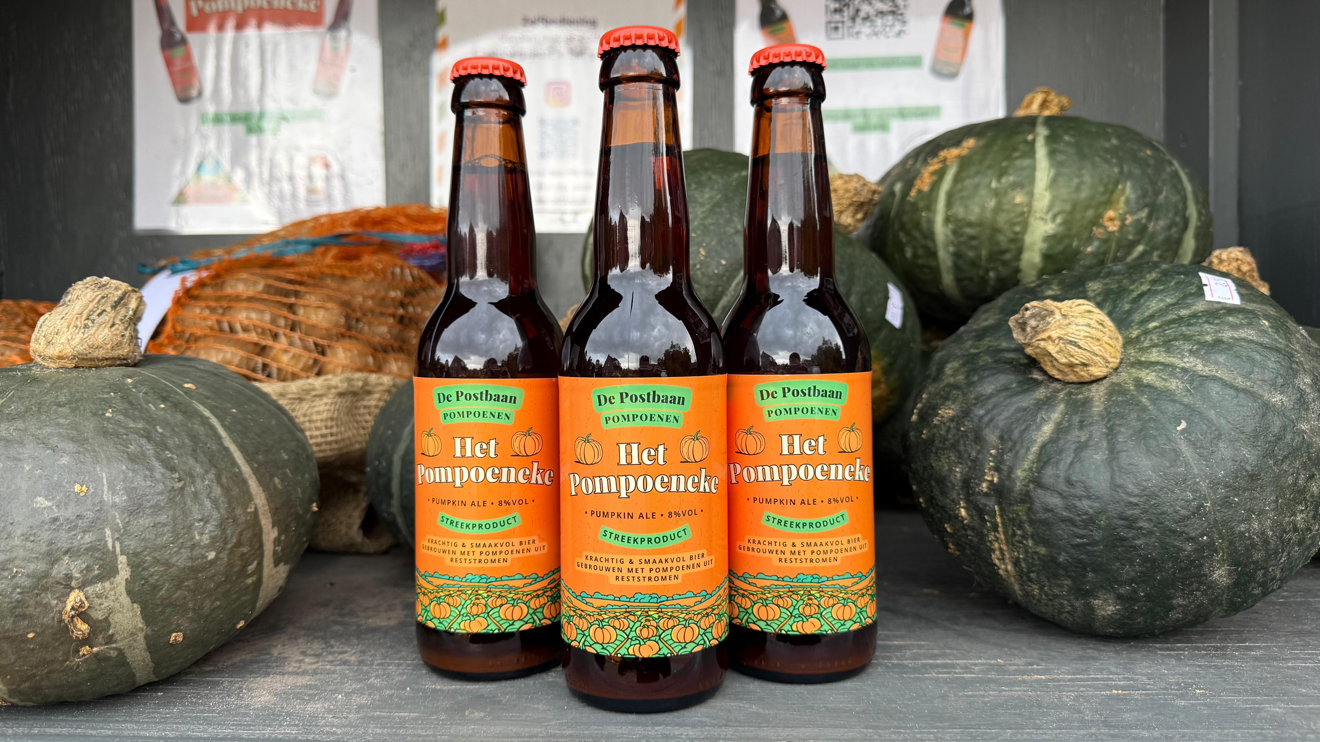 Het bier van Joris is gebrouwen uit reststromen van pompoenen.