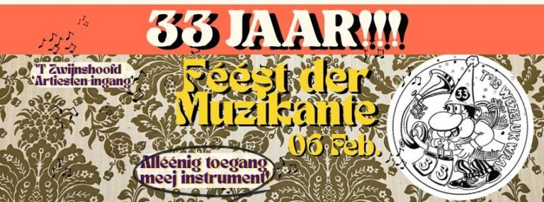 Waan je even artiest op het ‘Feest der Muzikanten’ van dweilband T’is Wezeluk Waar