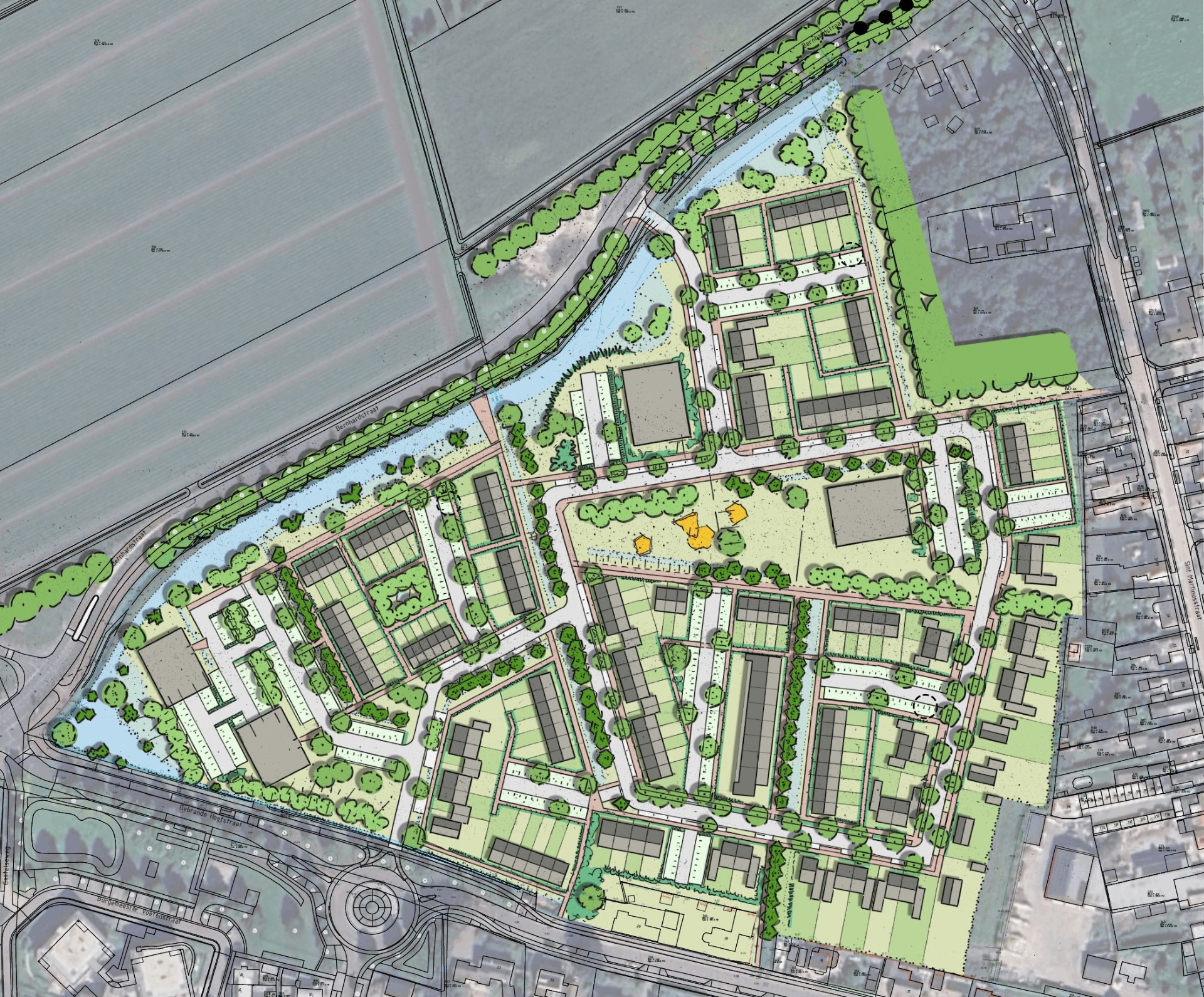 Indeling nieuwbouwproject De Leijvelden in Rucphen (Foto: gemeente Rucphen)